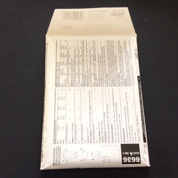 New Look Layette Pattern 6636 Newborn Infant Baby Top Romper Pants Blanket Uncut - Picture 3 of 9